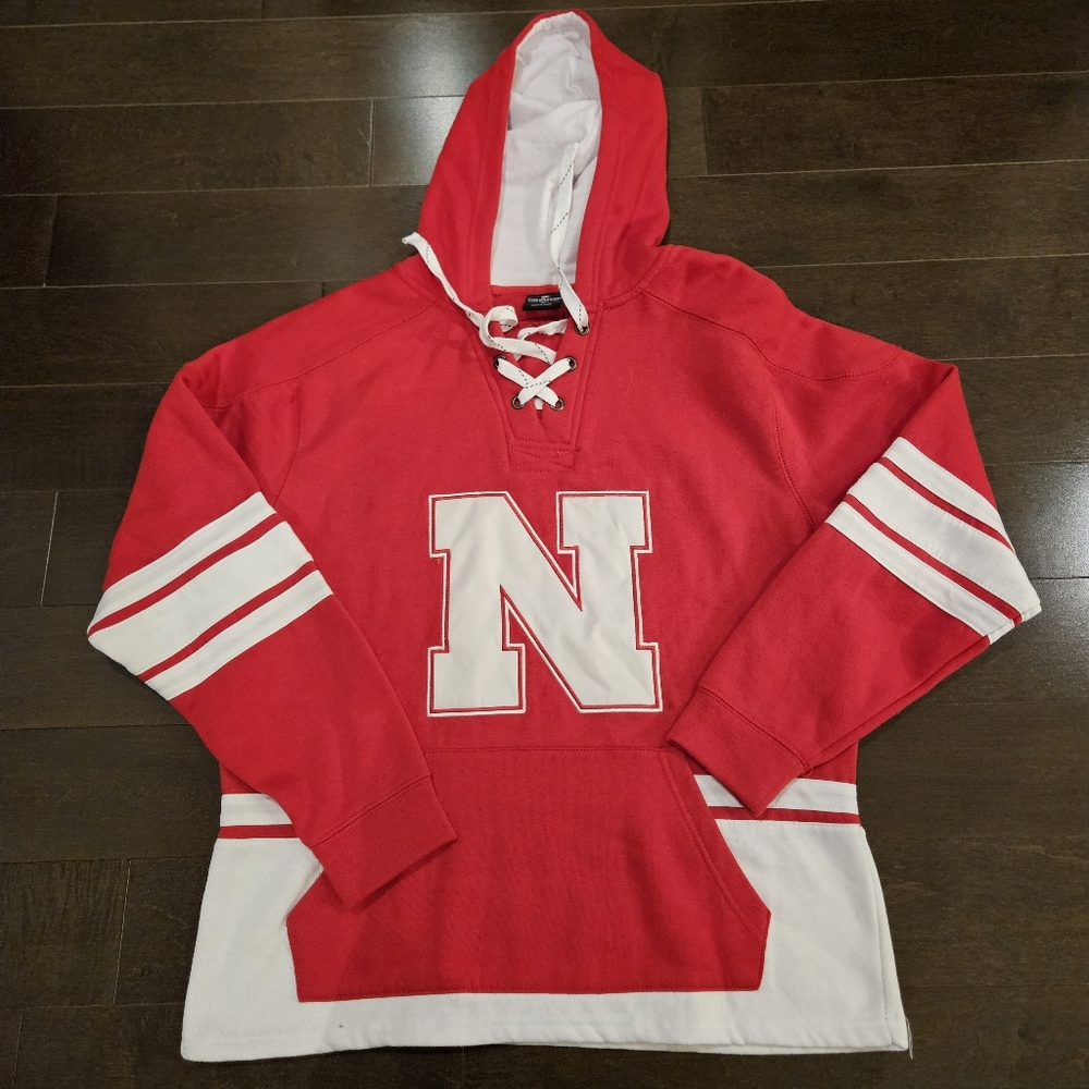 Colosseum Scarlet Nebraska Huskers Mens M Lace Up 3.0 Pullover Hoodie